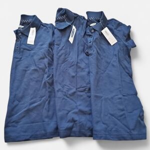 3 Old Navy Girls Blue Polo Shirts